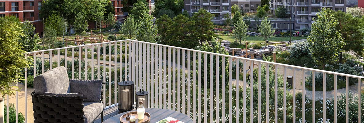 An exterior balcony image looking over Lombard Square