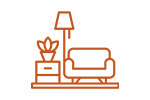 Graphic illustration of a living space