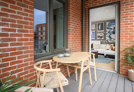 Lombard Square spacious balcony overlooking the development