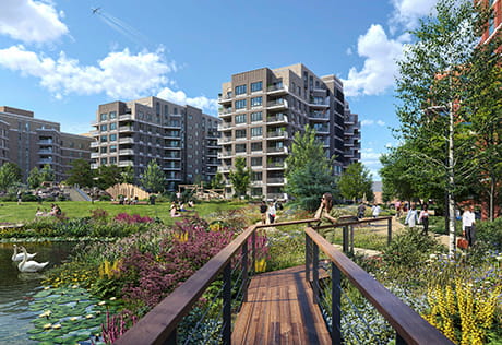 An exterior CGI of Rosa House at Lombard Square