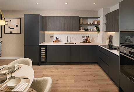 An interior Kitchen image at Rosa House, Lombard Square