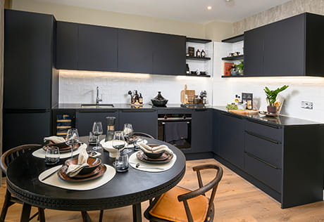 Lombard Square Myro House dark design kitchen