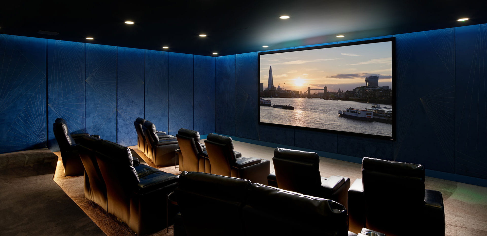 Image of the residents' cinema room at London Dock