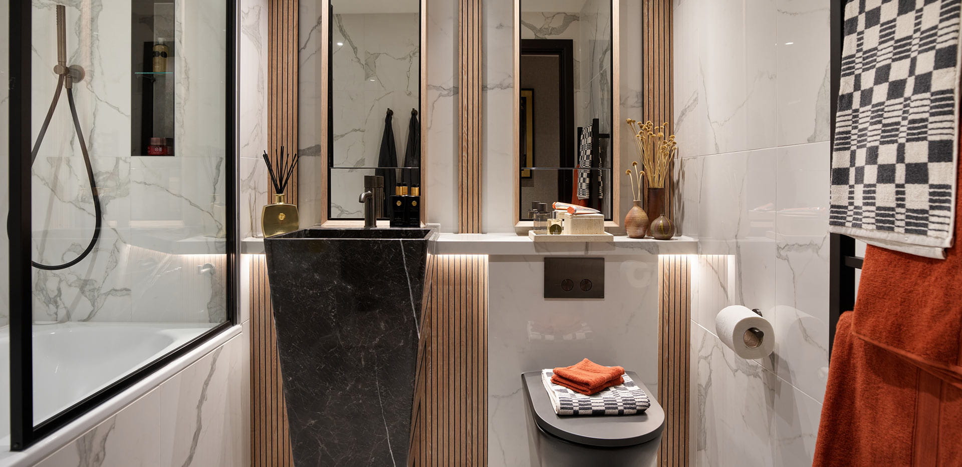 Interior bathroom image at a Jade Wharf Showhome