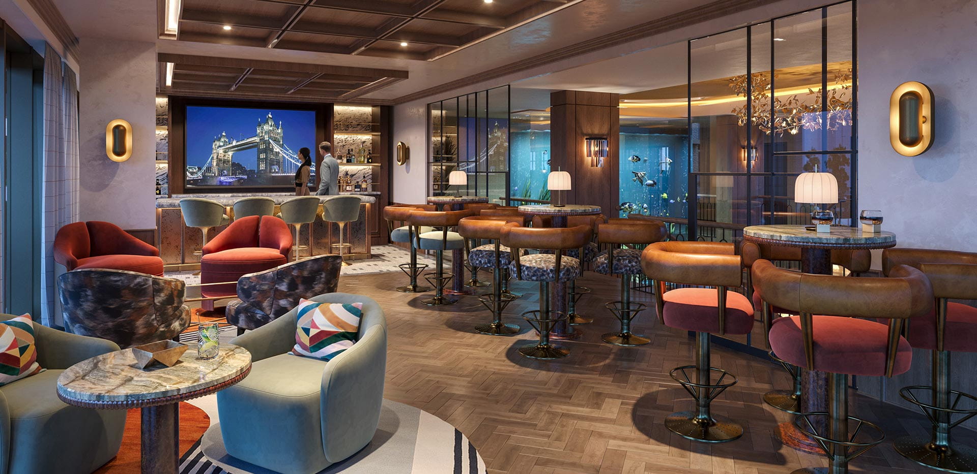 Interior image of the residents' bar/lounge