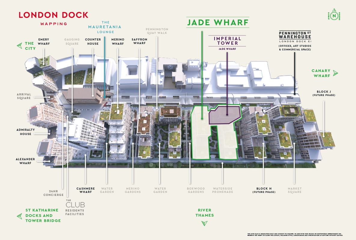 London Dock - Jade Wharf Site Plan