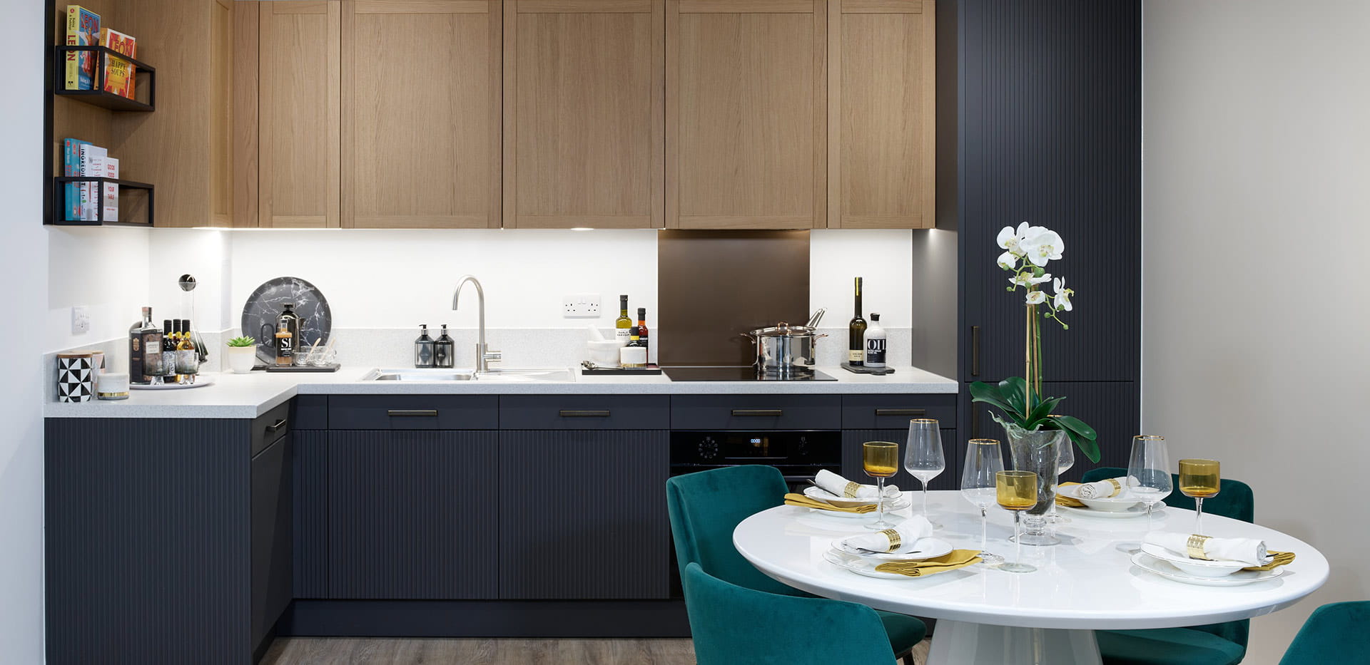 Interior kitchen image from a Saffron Wharf First Time Buyer showhome