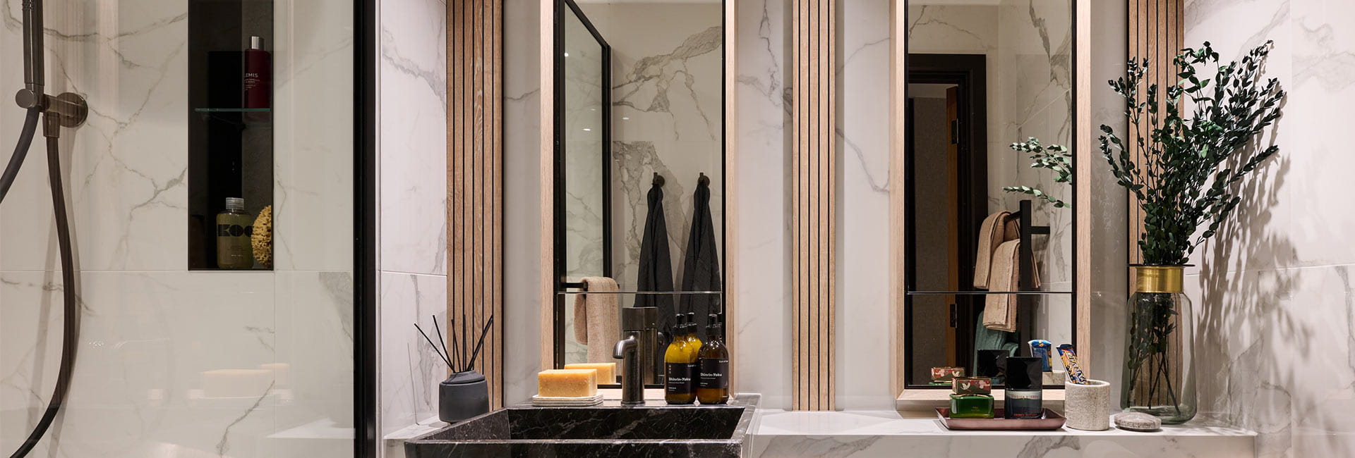 An interior bathroom image at London Dock