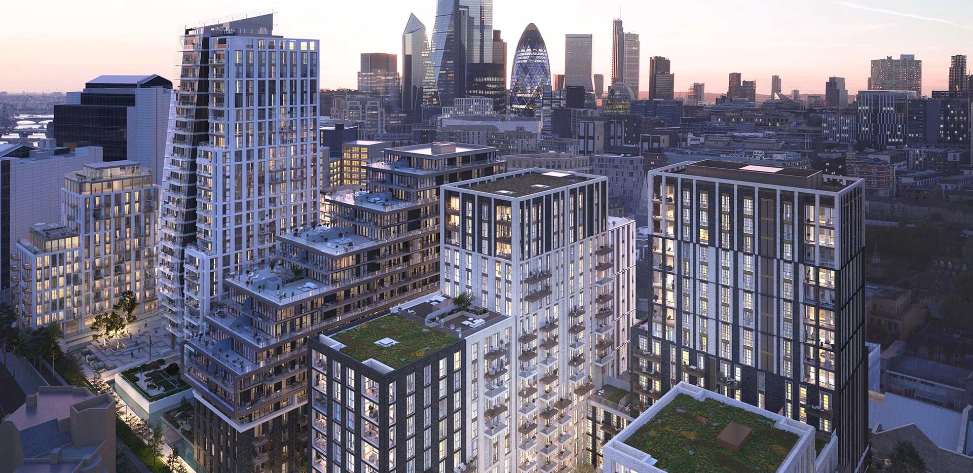 An exterior image of Saffron Wharf at London Dock