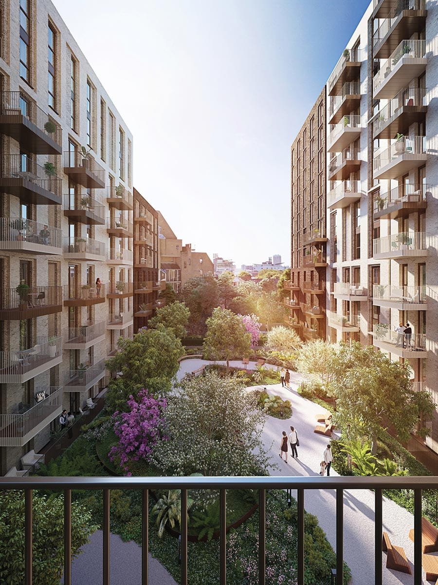 An exterior image of Saffron Wharf at London Dock