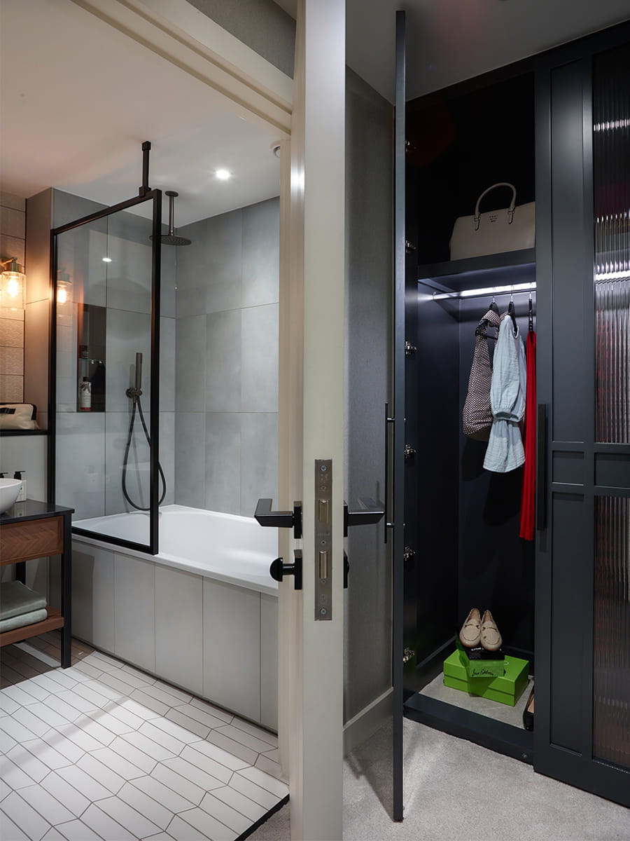 An interior Bathroom / Wardrobe image at Saffron Wharf, London Dock