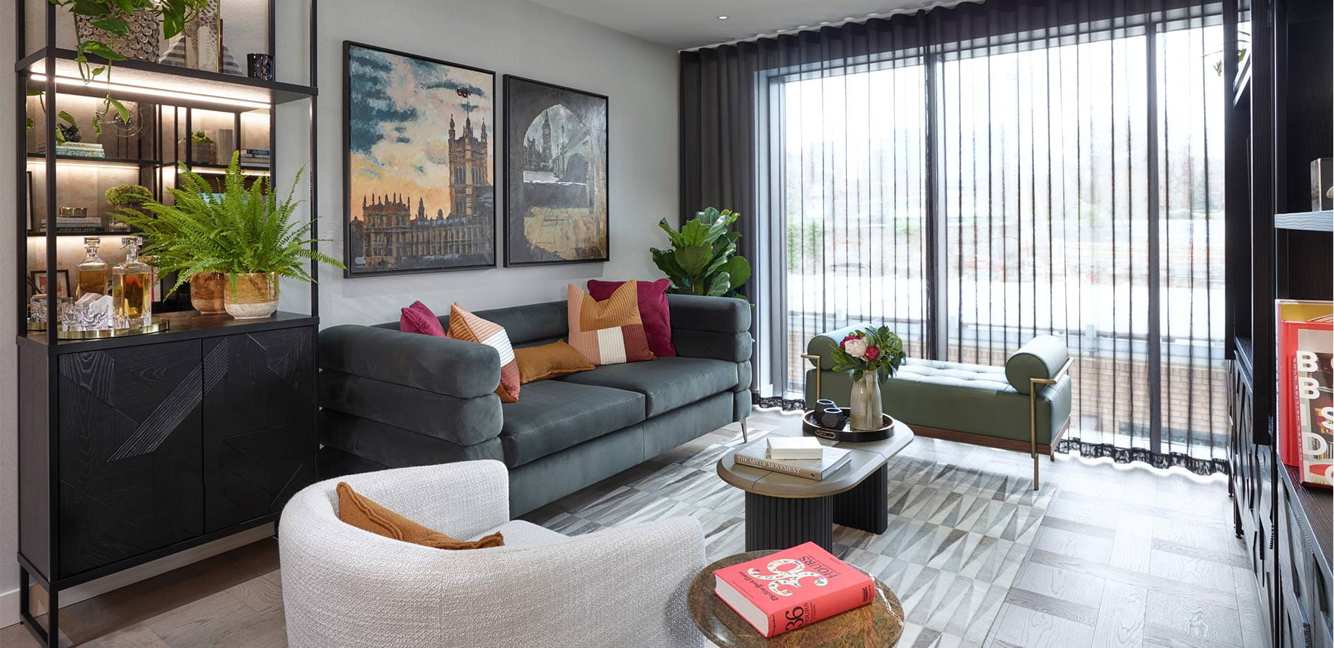 An interior Living image at Saffron Wharf, London Dock
