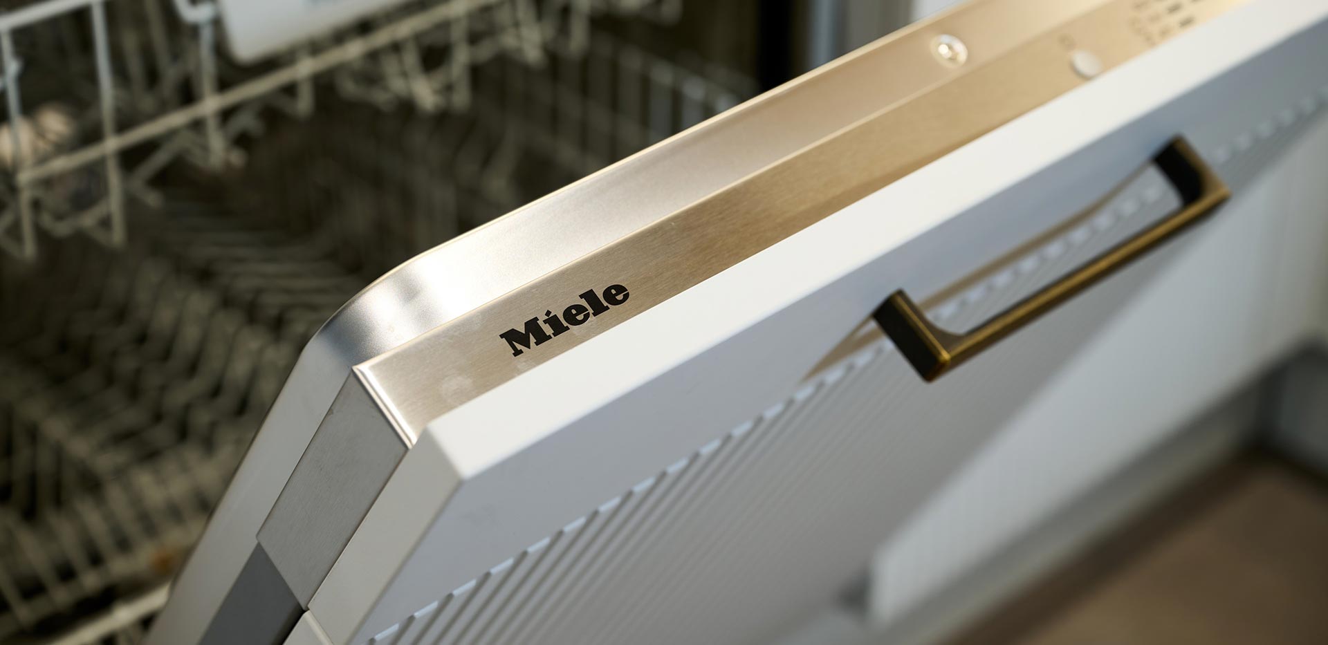 An interior Kitchen close up image of the Dishwasher at Saffron Wharf