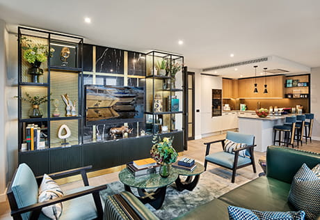 An interior Living / Kitchen image at Saffron Wharf