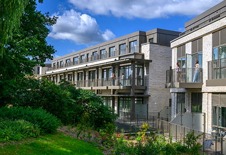 An exterior image of the apartments balconies at Oakhill