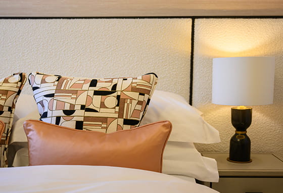 An interior close up of a bedroom at Gillespie House, Oakhill