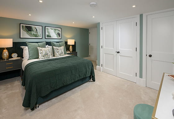 An interior Bedroom coloured Green image at Oakhill House