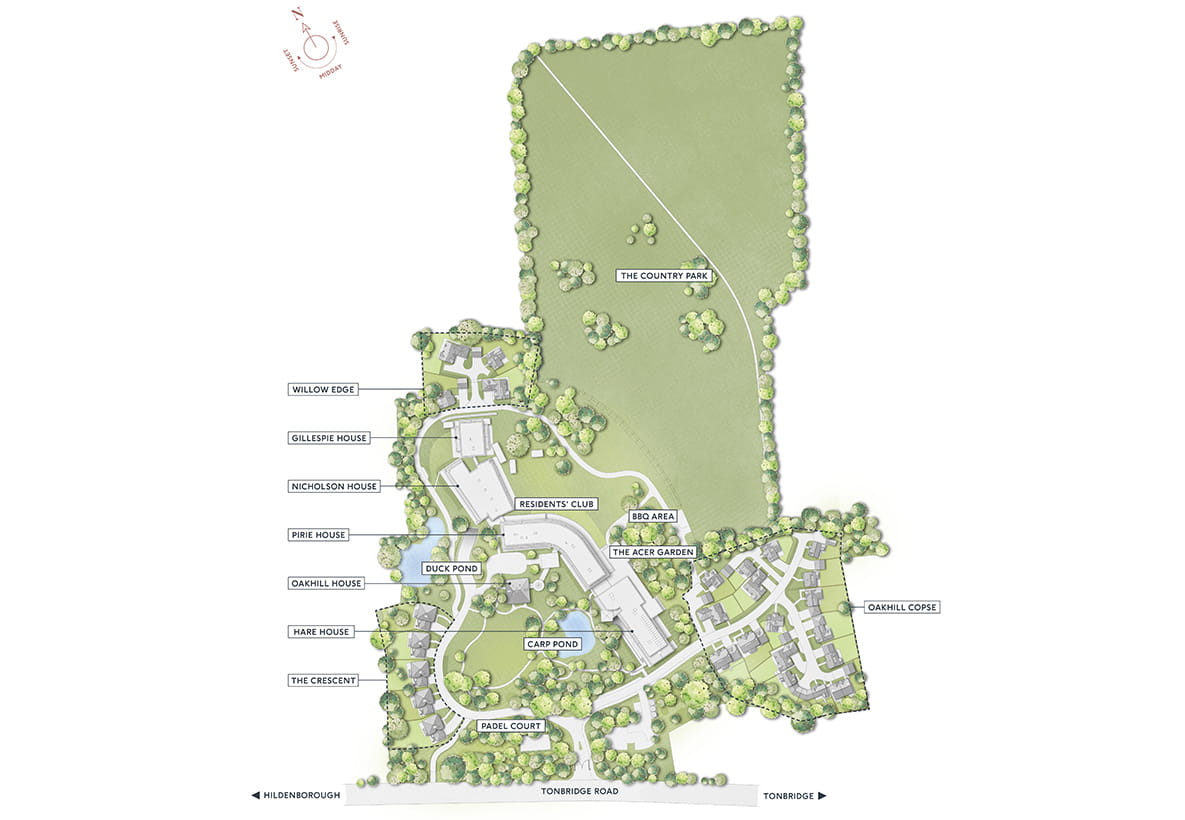 Oakhill site plan illustration