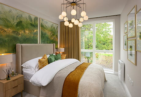An interior Bedroom image from the Show Apartment at Oakhill