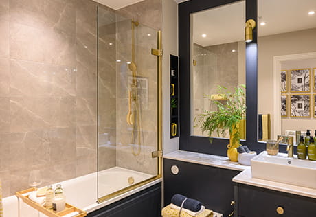 An interior Bathroom image from the Show Apartment at Oakhill