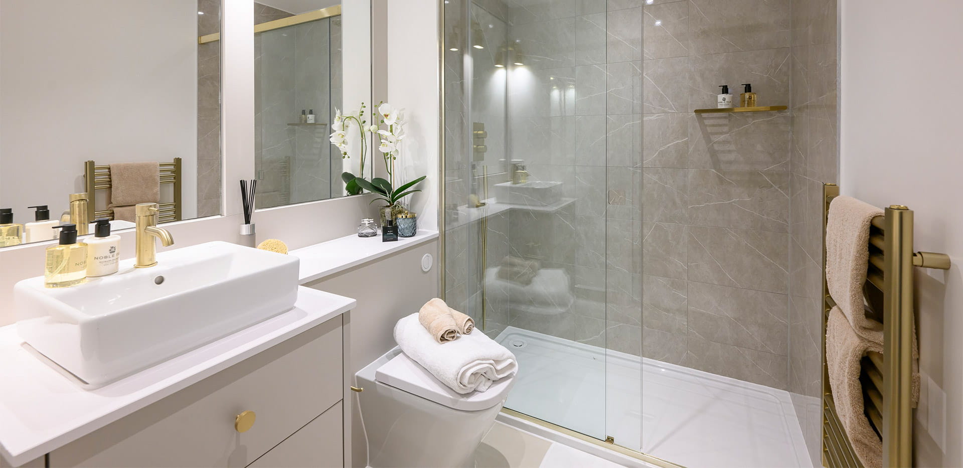 An interior Bathroom image light palette at Oakhill 3 Bedroom Showhome