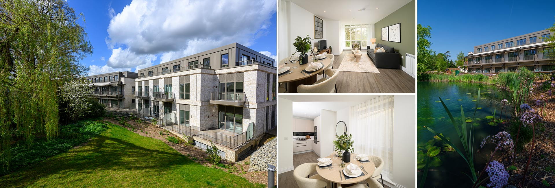 A montage of images from The Apartment Collection at Oakhill