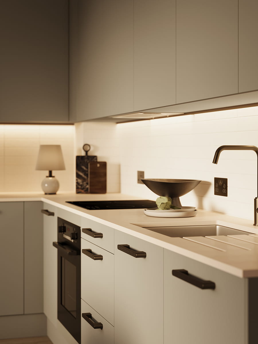 One Waterside - apartment kitchen details