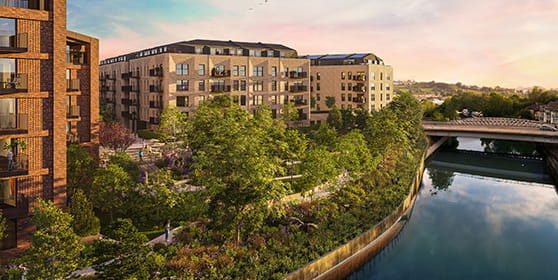 A CGI image of the One Waterside development