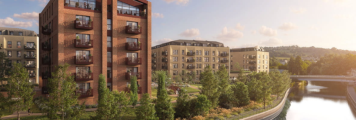 One Waterside, apartments exterior CGI