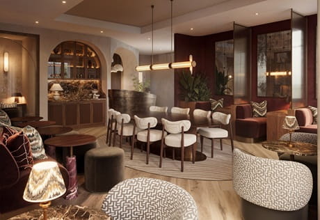 An interior CGI of the Co-Working Space at One Waterside.