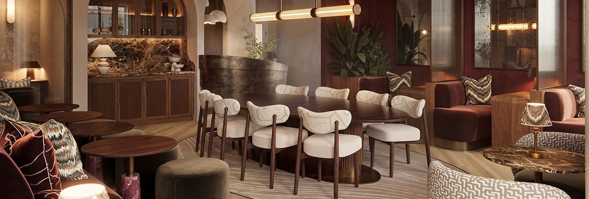 An interior CGI of the Co-Working Space at One Waterside