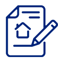 Mortgage signing icon
