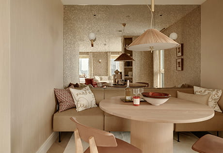 An interior Living / Dining area at Oval Village