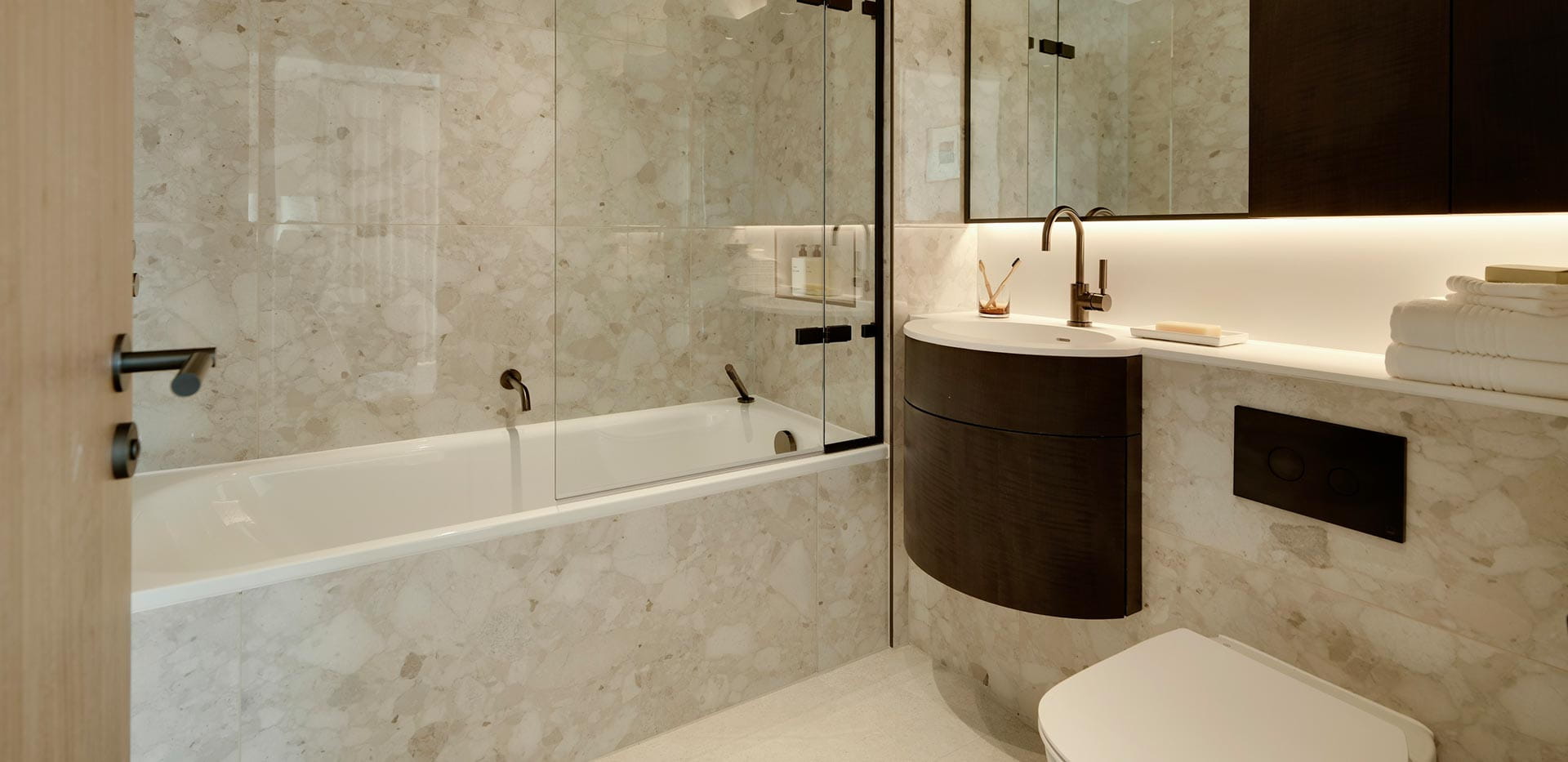 An interior Bathroom at Oval Village