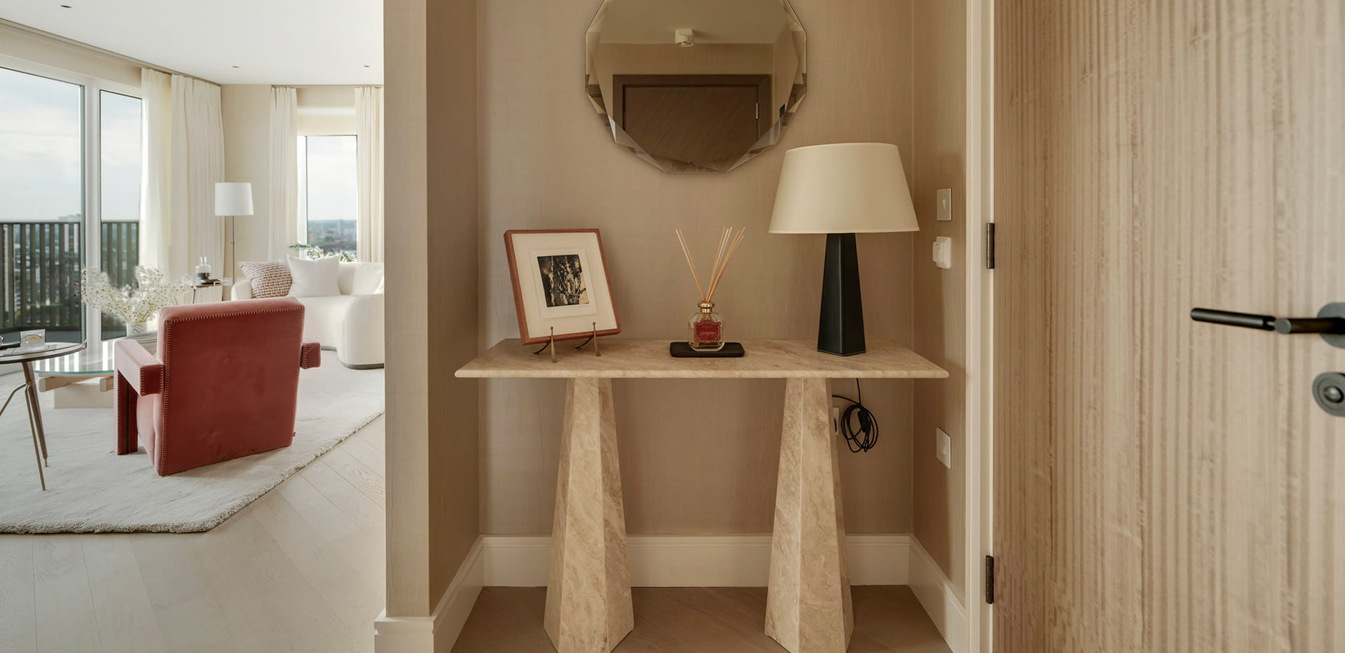 An interior Entrance / Living area at Oval Village