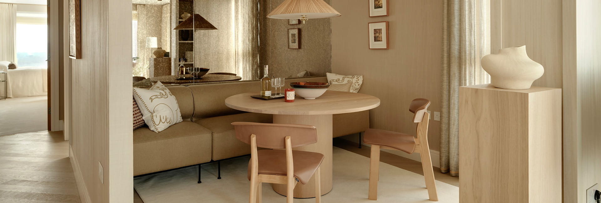 Oval Village apartment dining space
