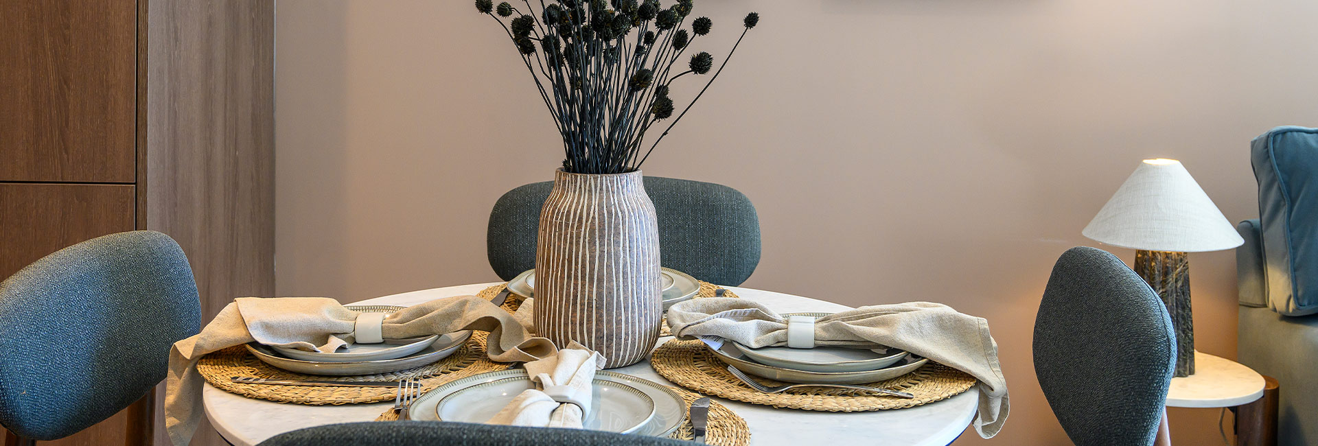 An interior dining room image at Oval Village