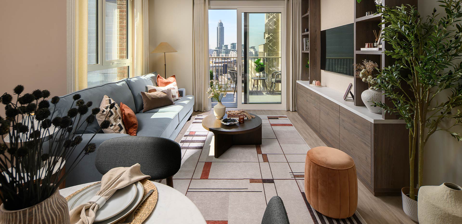 Oval Village, Interior, Living Room