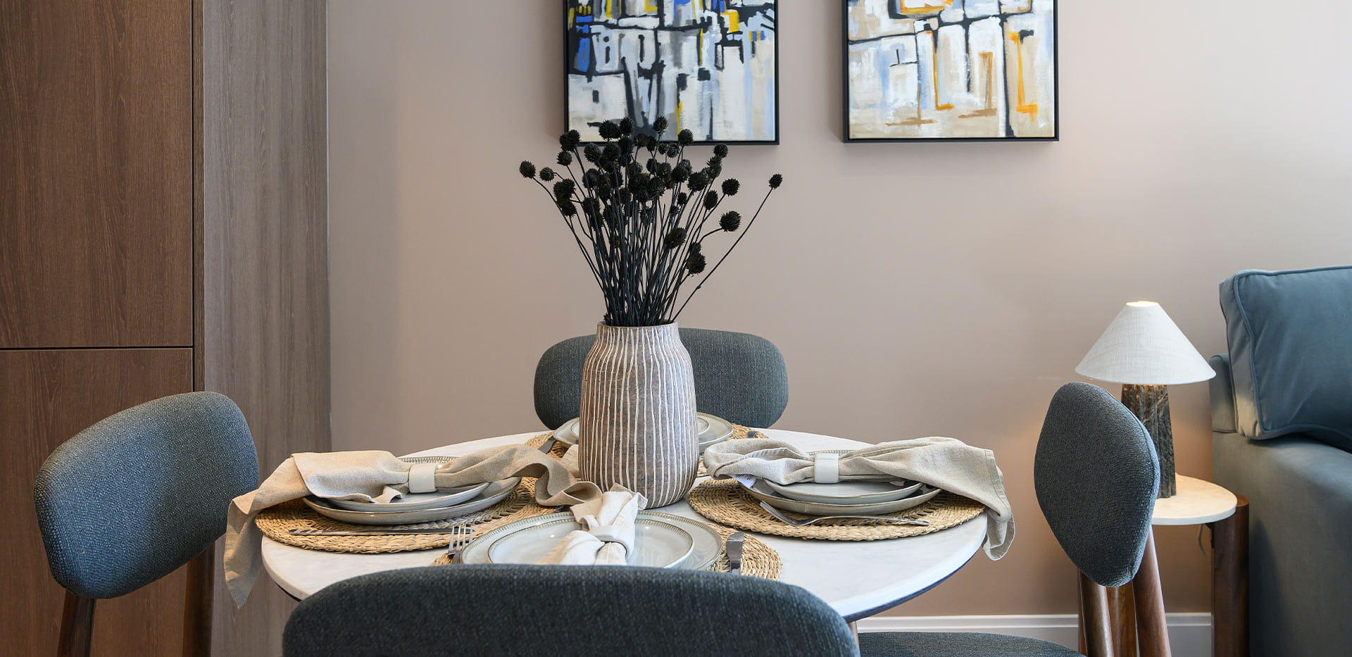 Oval Village, Interior, Dining Room