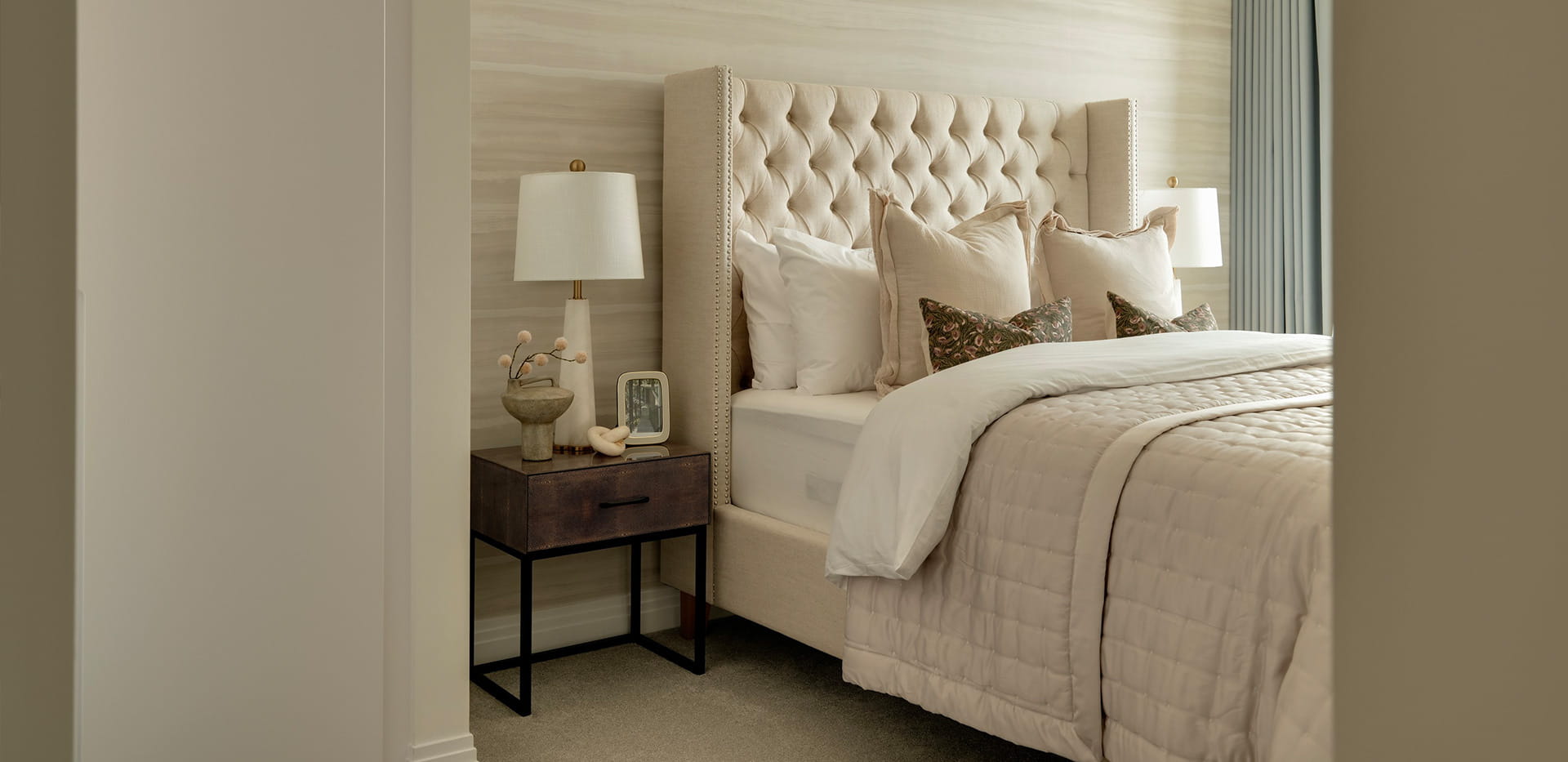 An interior Bedroom shot from The Pinnacle at Oval Village