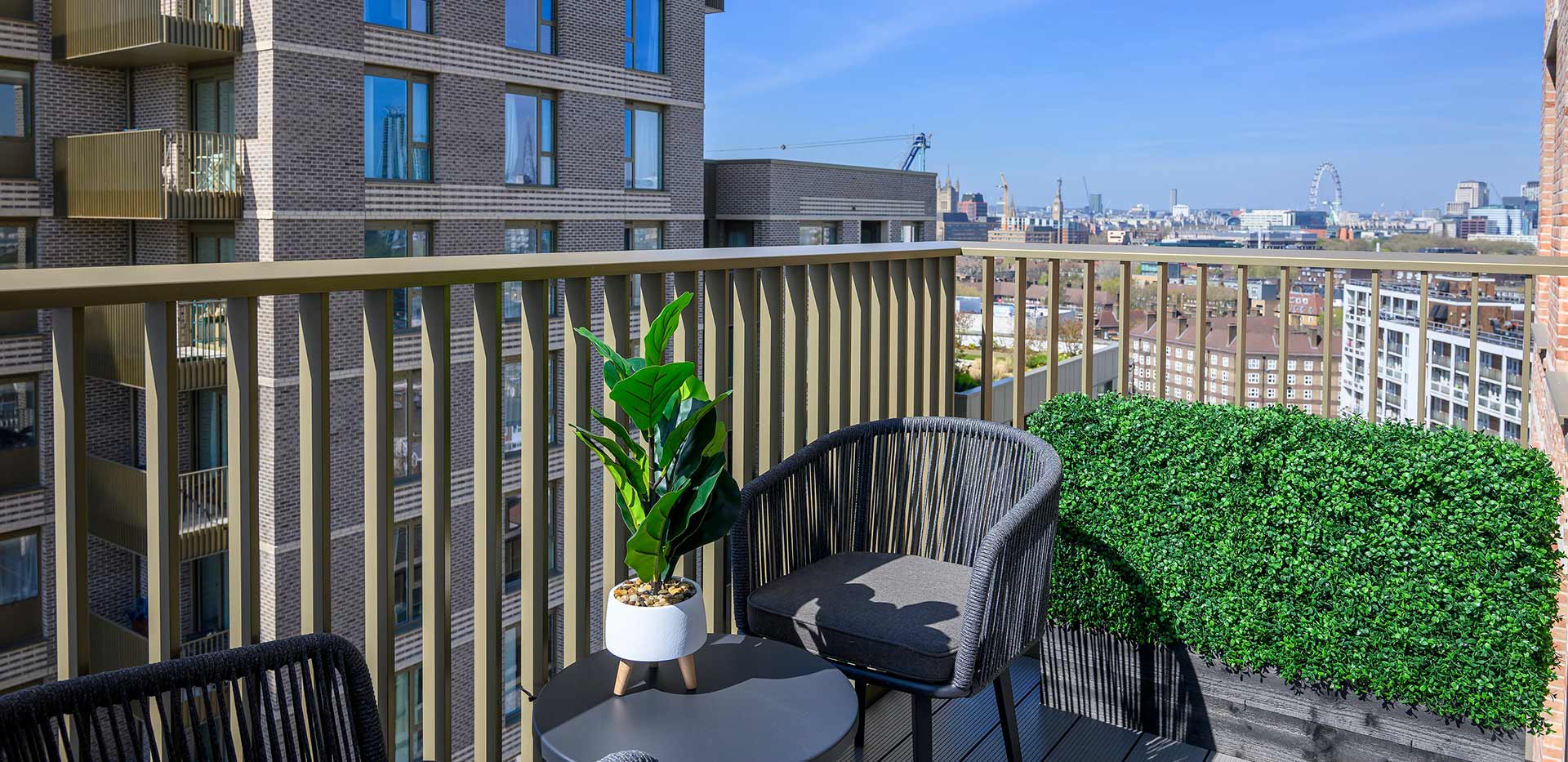 An exterior balcony image looking over Oval Village from The Pinnacle