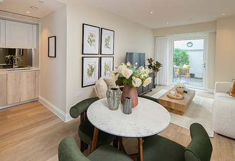 Spacious showhome dining and living area