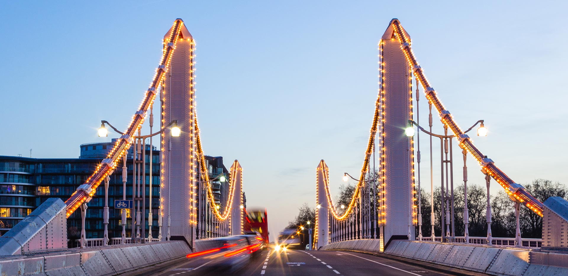 Chelsea Bridge evening image