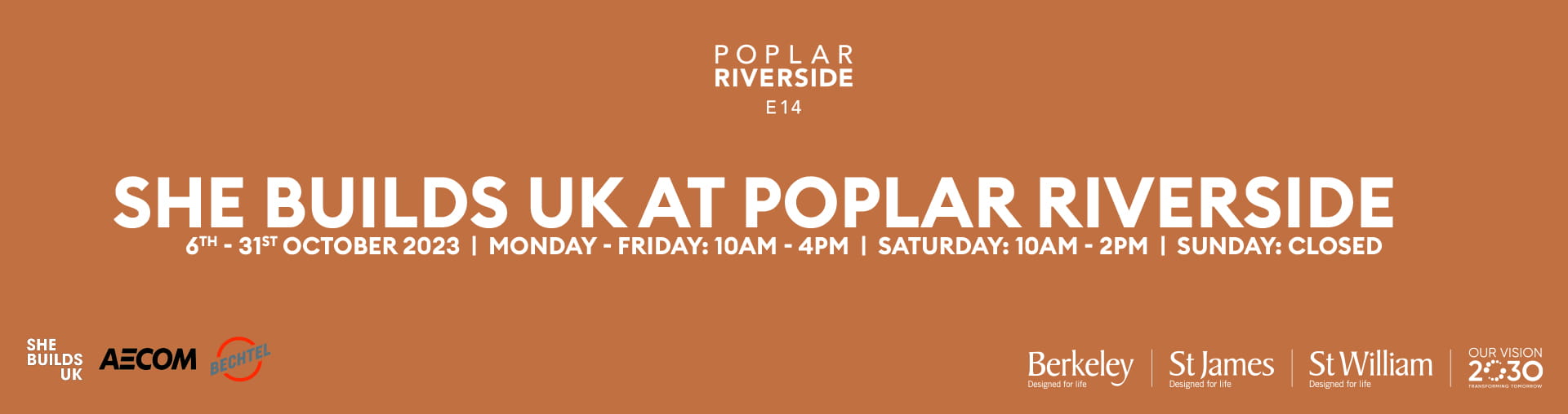 She Builds and Poplar Riverside Header Image