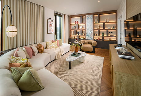 Spacious and well decorated living area