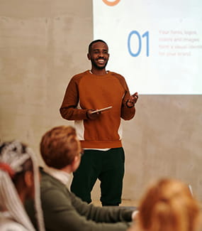 Corporate presentation taking place