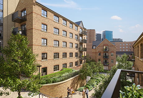 Reading Riverworks homes, exterior CGI