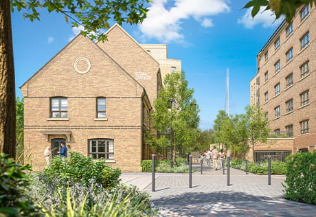 An exterior image of Reading Riverworks