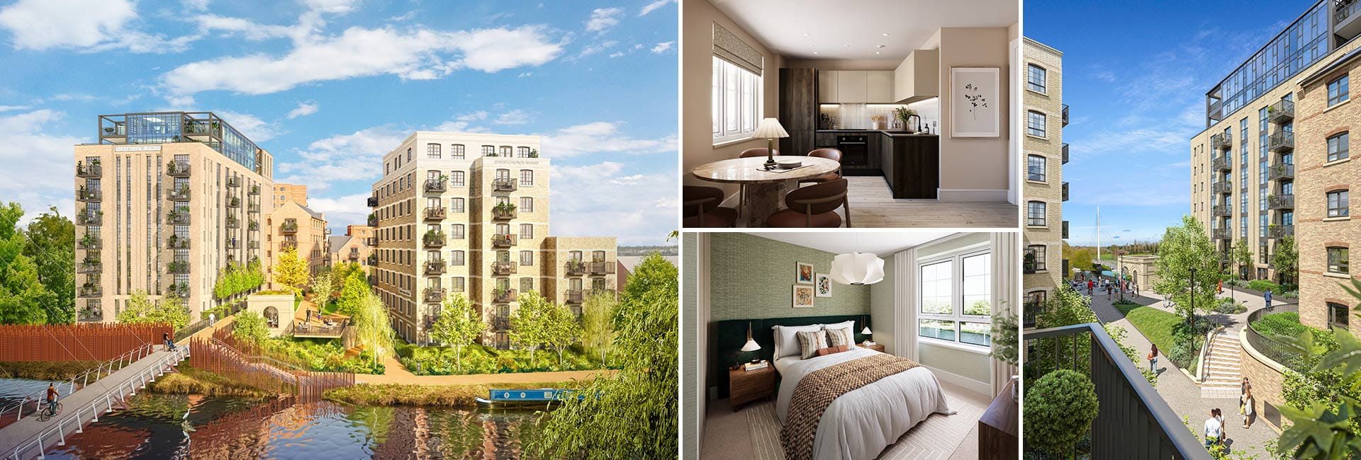 A montage of images from Reading Riverworks