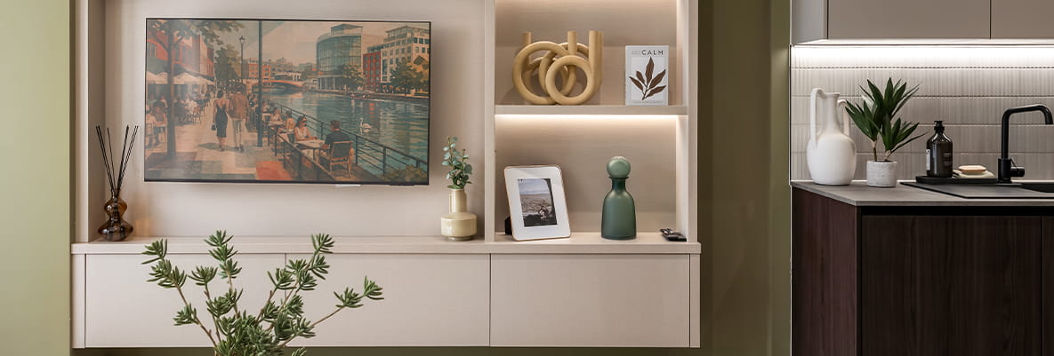 An interior living room image at Reading Riverworks